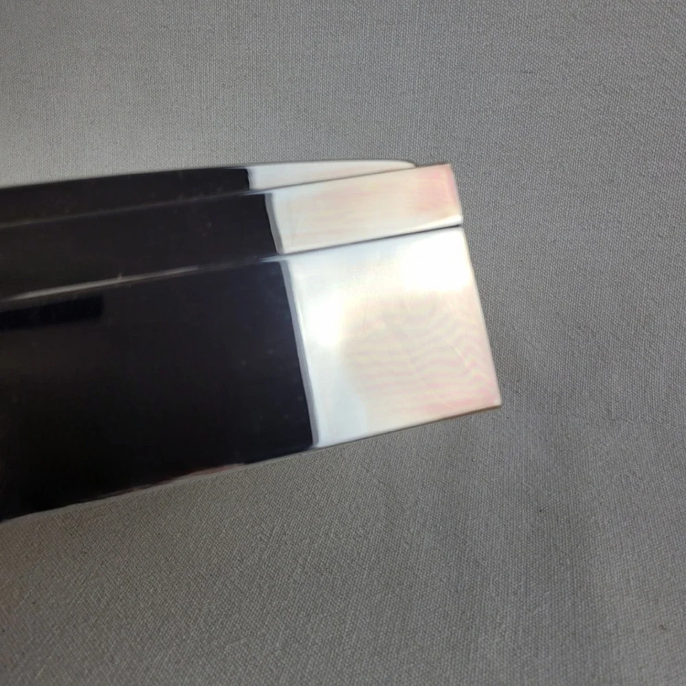 Pottery Barn Silver Tone Monogrammed Kelly Jewelry Box Large Black Velvet Lining